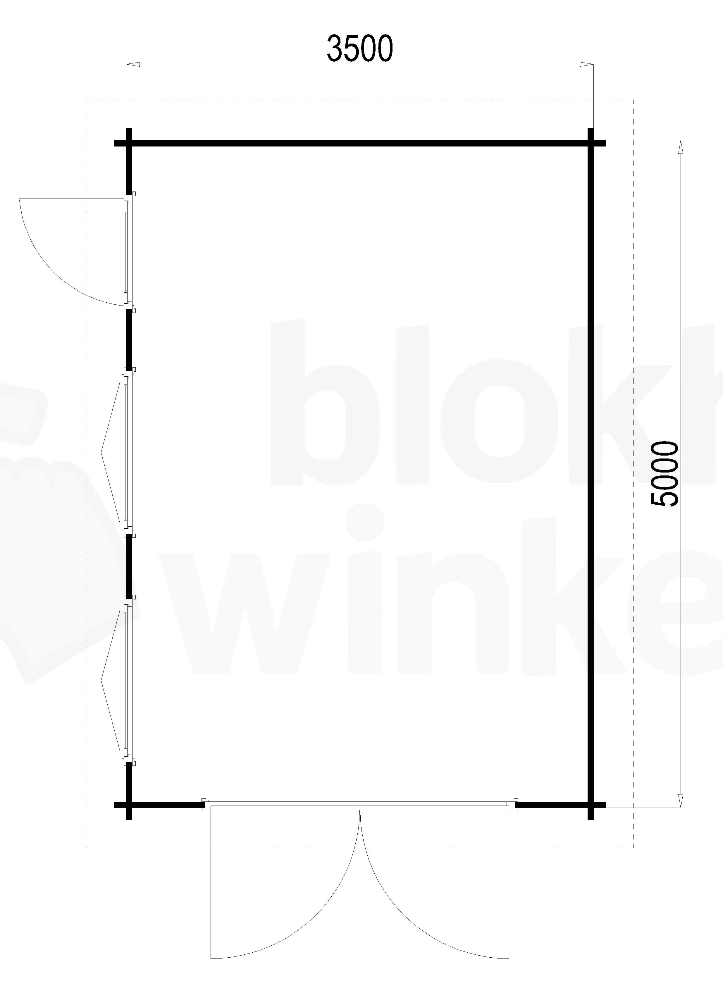 Plattegrond Garage Lincoln 350x500