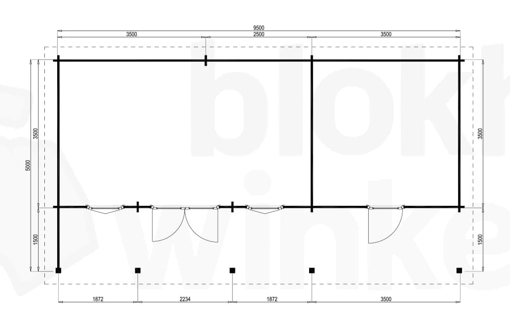 Plattegrond Blokhut Frankfurt 500x950