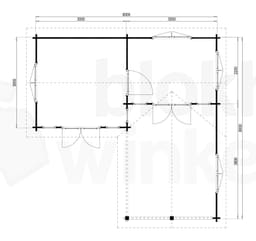 Plattegrond Lugarde blokhut Geneve 600x600 geïmpregneerd