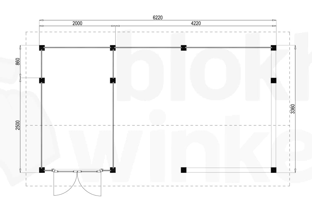 Plattegrond Kapschuur Beaumont 336x628 geïmpregneerd
