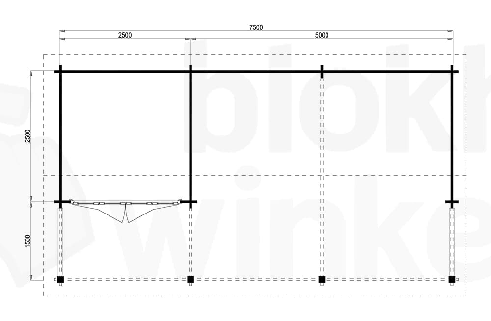 Plattegrond Kingswood 400x750