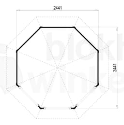 Plattegrond Lugarde tuinhuis Prima Andrea