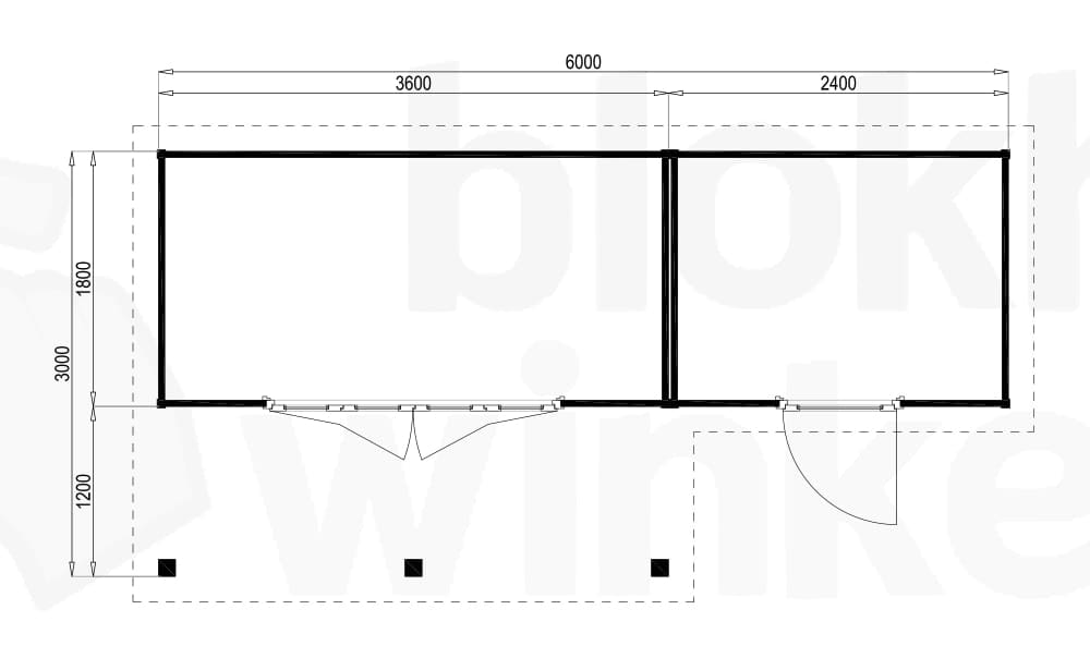 Plattegrond Prima Chloe 300x600