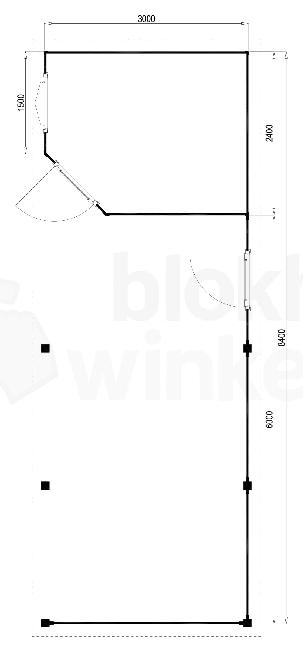 Plattegrond Prima Lisa 300x840