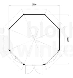 Plattegrond Lugarde tuinhuis Prima Louisa