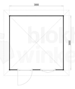 Plattegrond Lugarde tuinhuis Prima Summertime 300x300