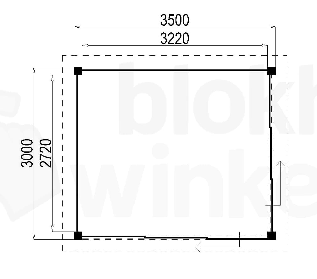 Plattegrond Lugarde Tuinkamer Apeldoorn 350x300 geïmpregneerd
