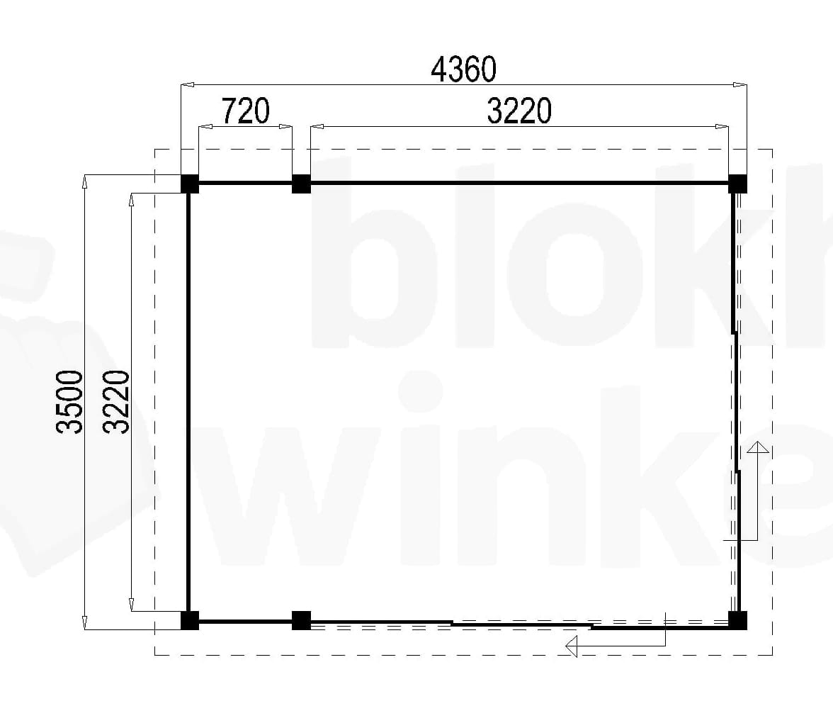 Plattegrond Lugarde Tuinkamer Apeldoorn 436x350