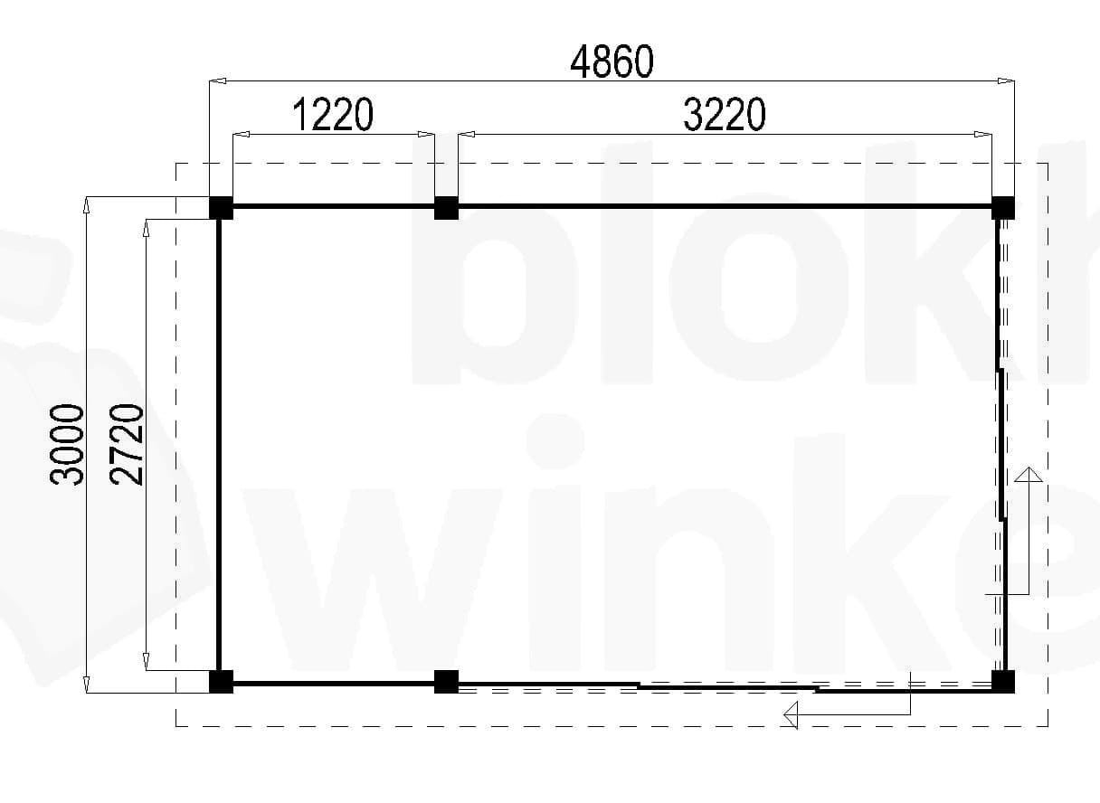 Plattegrond Lugarde Tuinkamer Apeldoorn 486x300 geïmpregneerd
