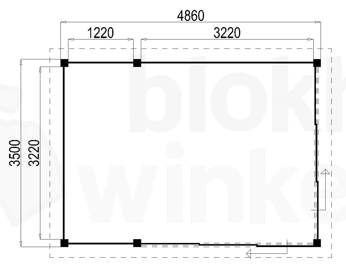 Plattegrond Lugarde Tuinkamer Apeldoorn 486x350