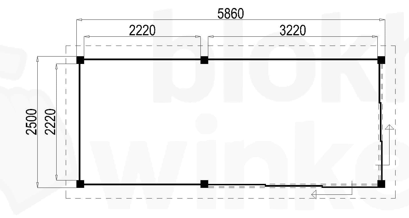 Plattegrond Lugarde Tuinkamer Apeldoorn 586x250 geïmpregneerd