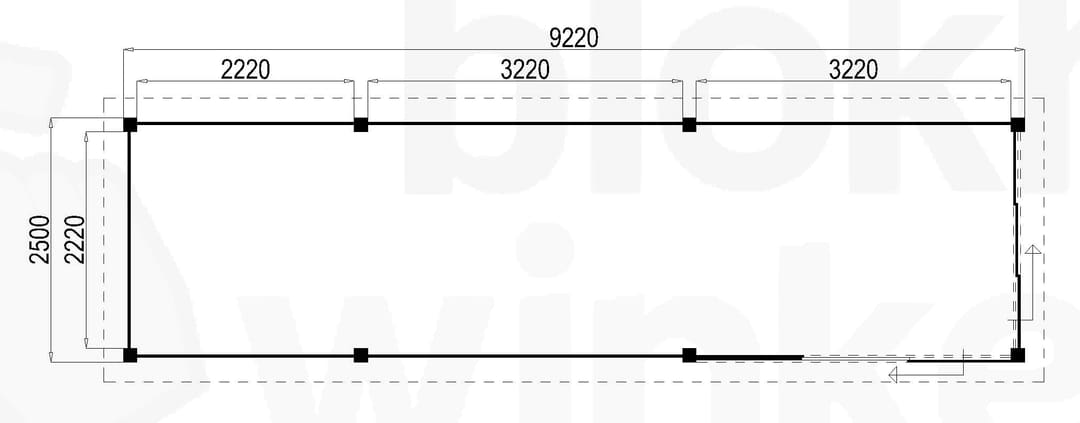Plattegrond Lugarde Tuinkamer Apeldoorn 922x250 geïmpregneerd