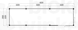 Plattegrond Lugarde Tuinkamer Apeldoorn 922x250 geïmpregneerd