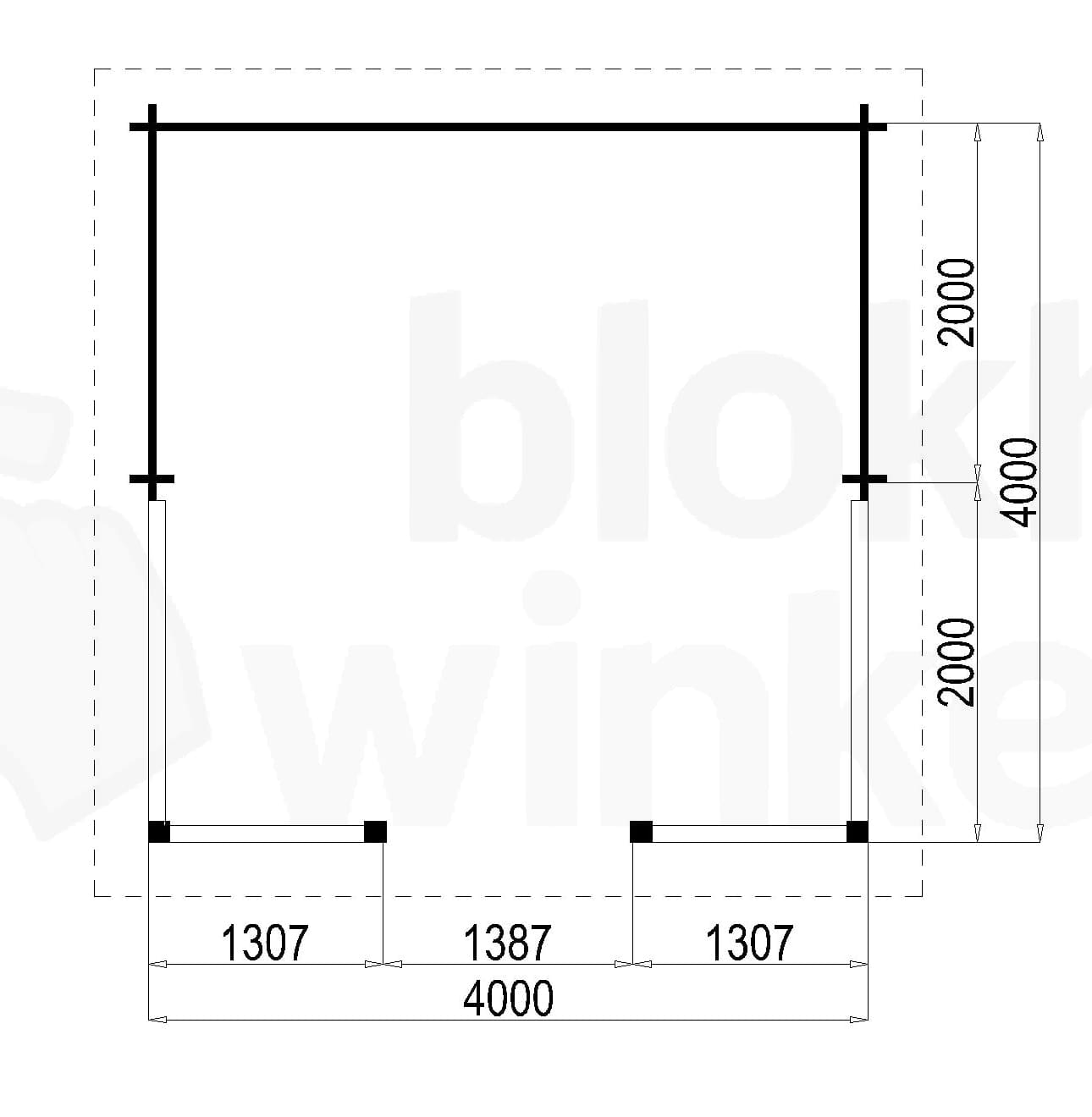 Plattegrond Lugarde Veranda Amsterdam 400x400 geïmpregneerd