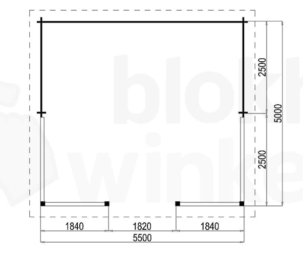 Plattegrond Lugarde Veranda Amsterdam 550x500 geïmpregneerd