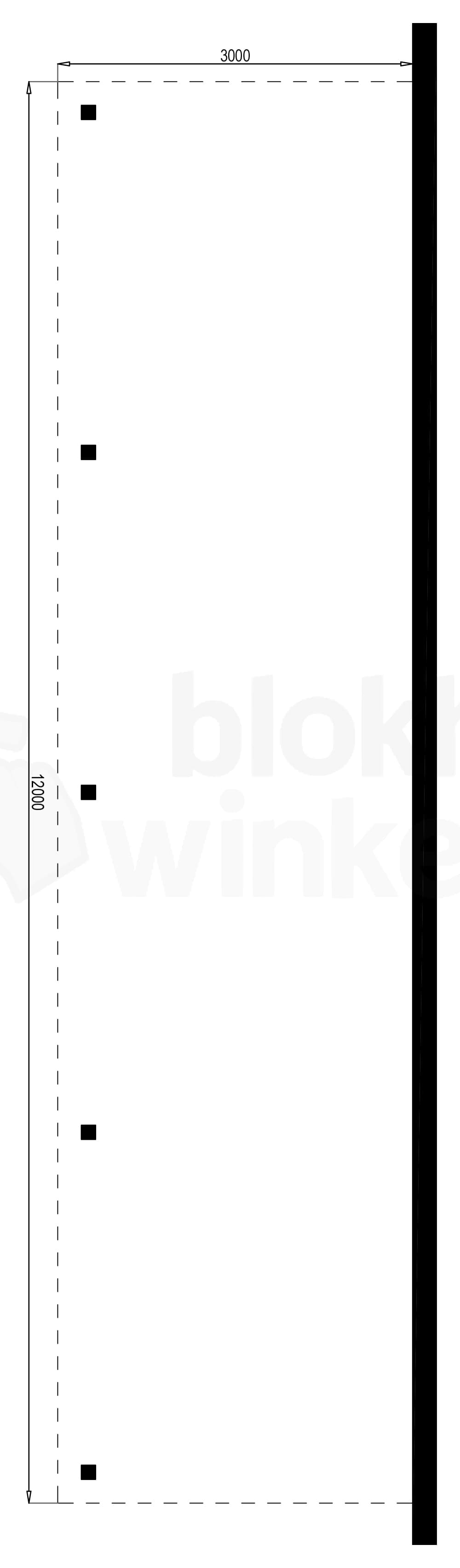 Plattegrond Outback Geïmpregneerde Aanbouw Carport 300x1200