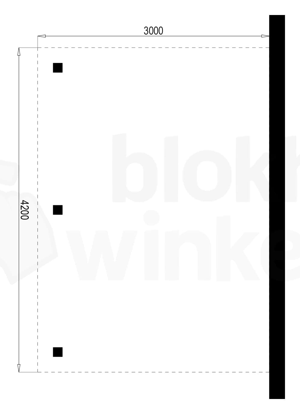 Plattegrond Outback Geïmpregneerde Aanbouw Carport 300x420