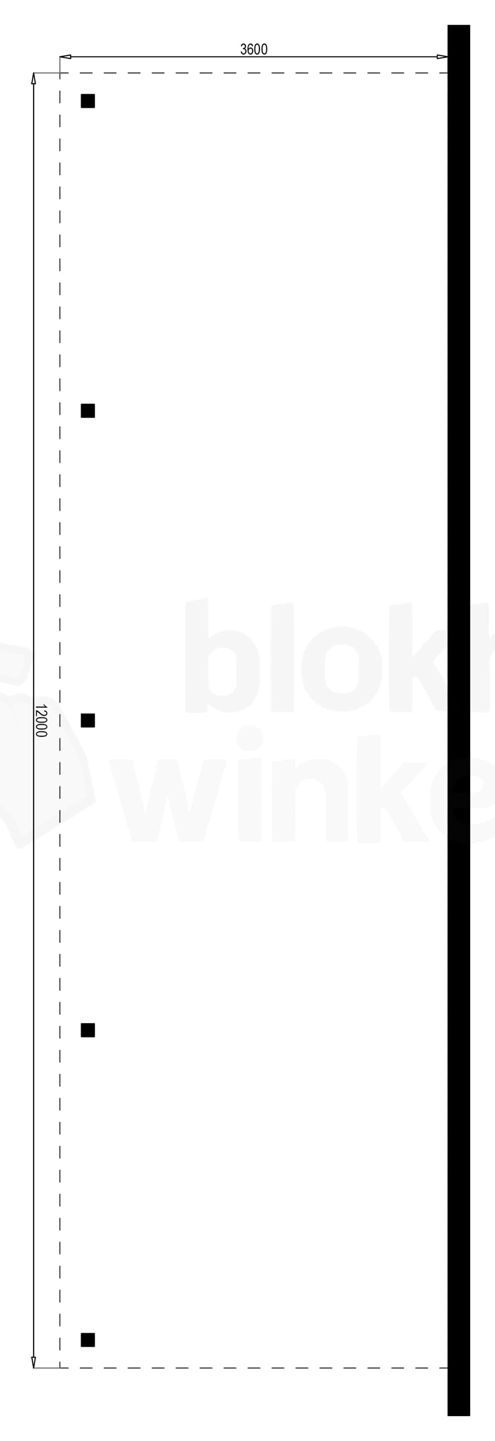 Plattegrond Outback Geïmpregneerde Aanbouw Carport 360x1200