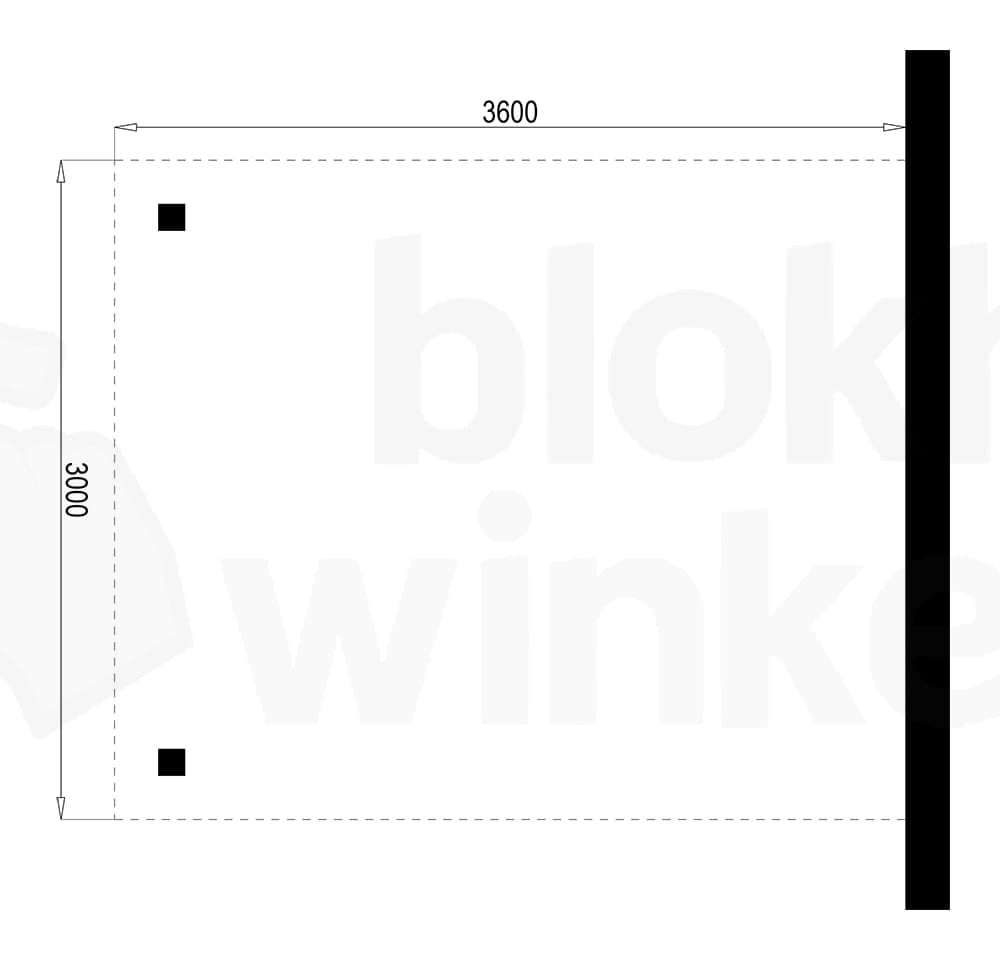 Plattegrond Outback Geïmpregneerde Aanbouw Carport 360x300