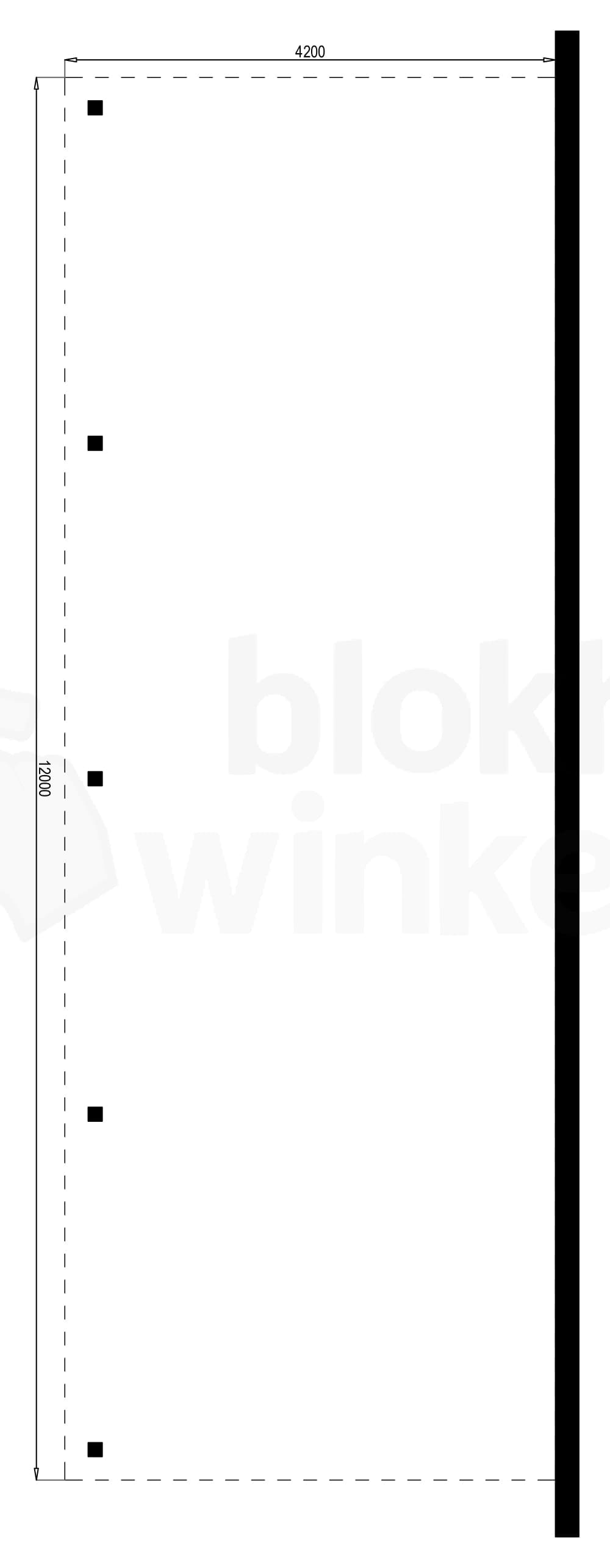 Plattegrond Outback Geïmpregneerde Aanbouw Carport 420x1200