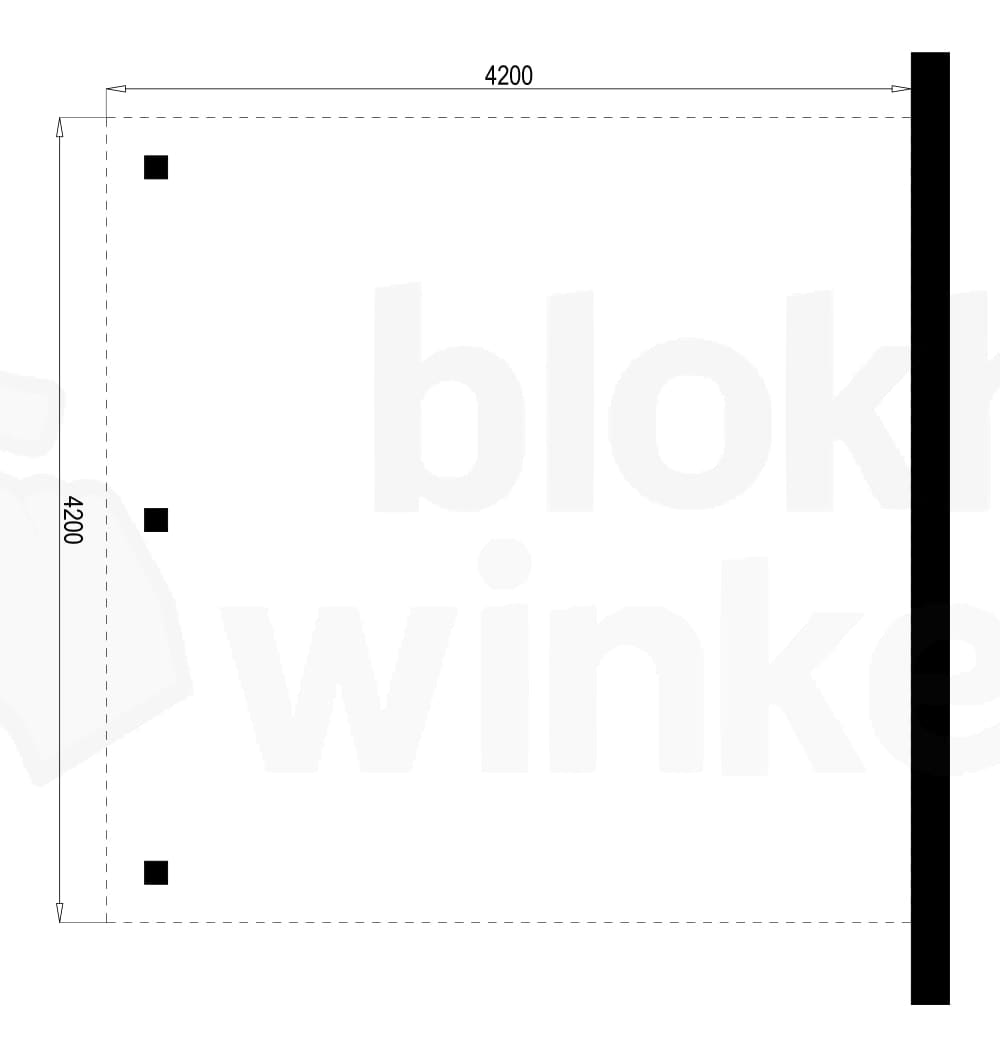 Plattegrond Outback Geïmpregneerde Aanbouw Carport 420x420