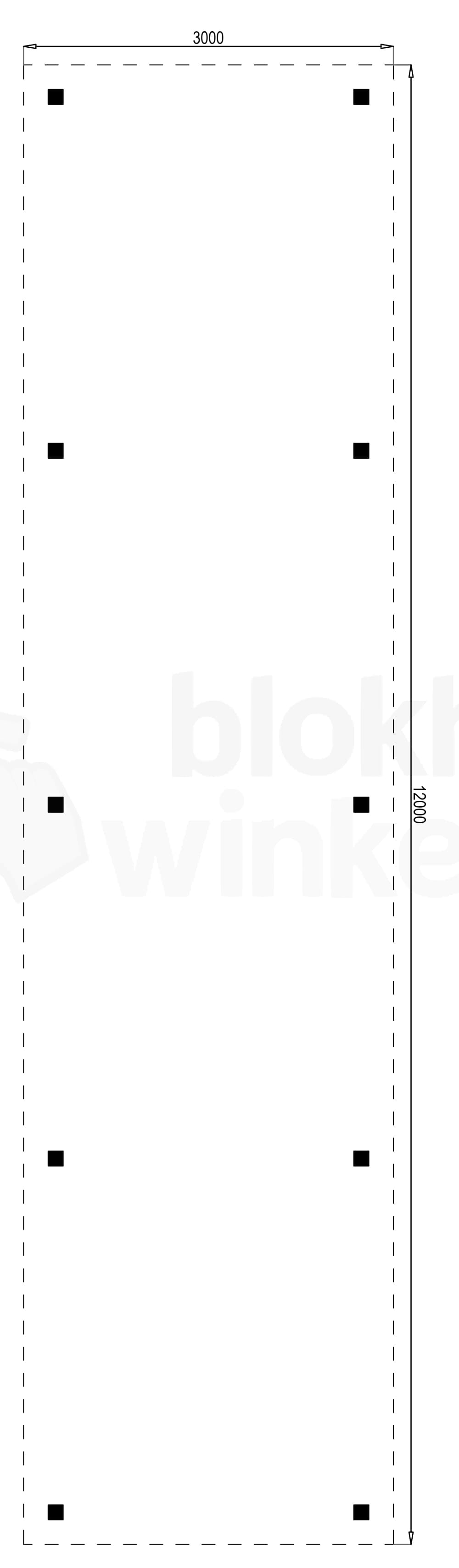 Plattegrond Outback Geïmpregneerde Vrijstaande Carport 300x1200