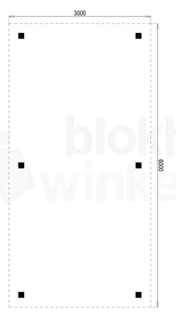 vrijstaande zelfbouw carport Outback Geïmpregneerde Vrijstaande Carport 300x600 - Outback - OVC300x600 - 300x600