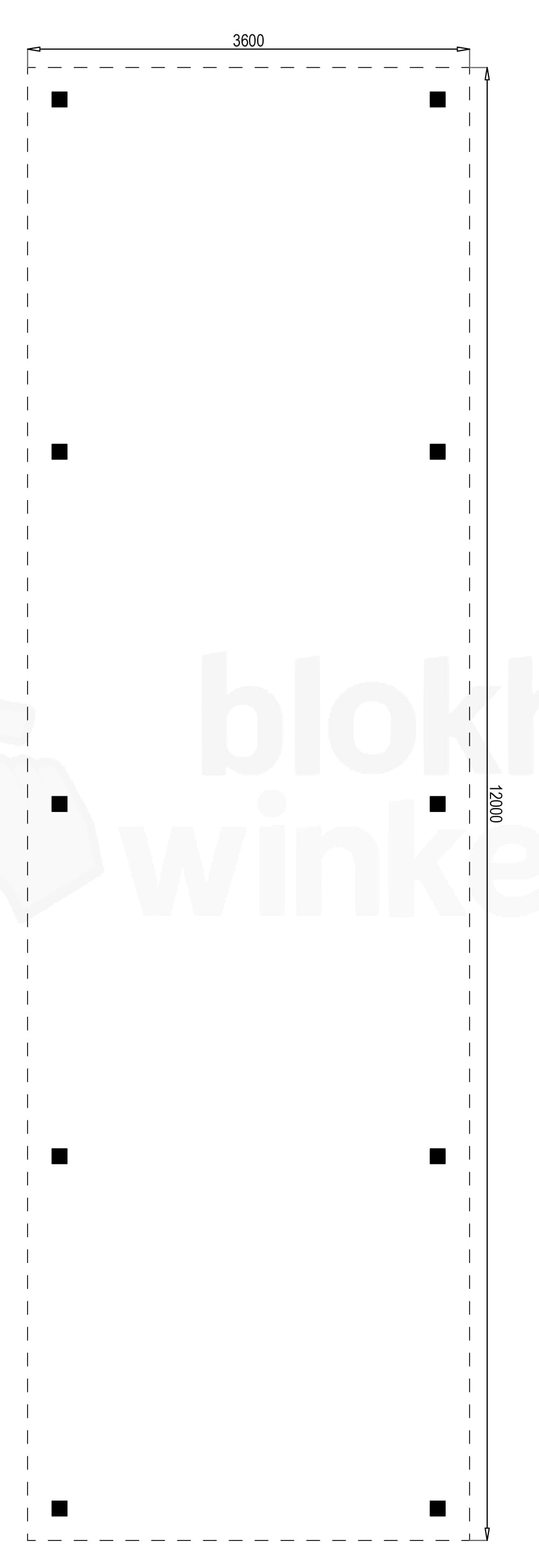 Plattegrond Outback Geïmpregneerde Vrijstaande Carport 360x1200