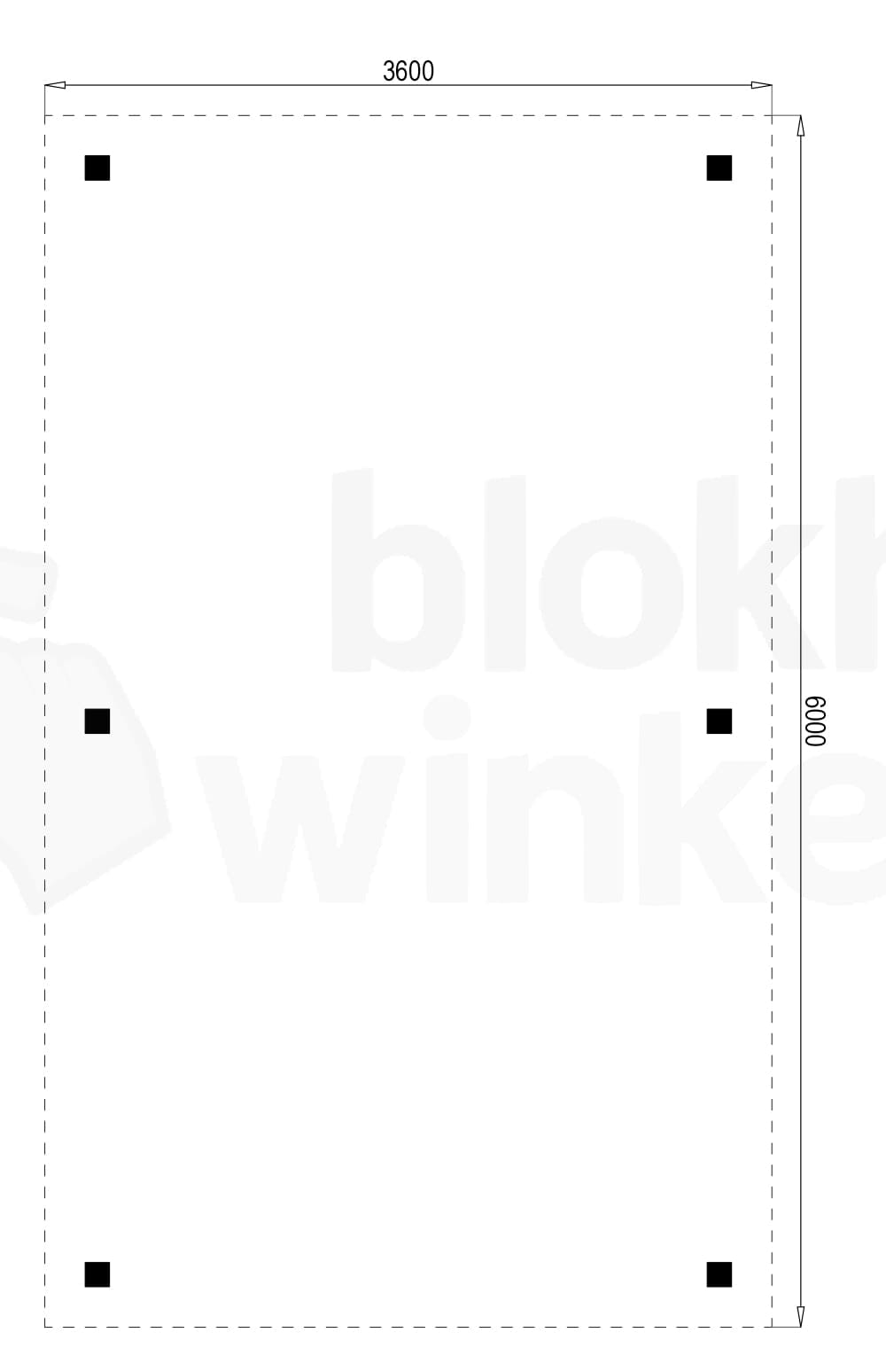 Plattegrond Outback Geïmpregneerde Vrijstaande Carport 360x600