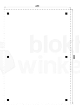 vrijstaande zelfbouw carport Outback Geïmpregneerde Vrijstaande Carport 420x600 - Outback - OVC420x600 - 420x600