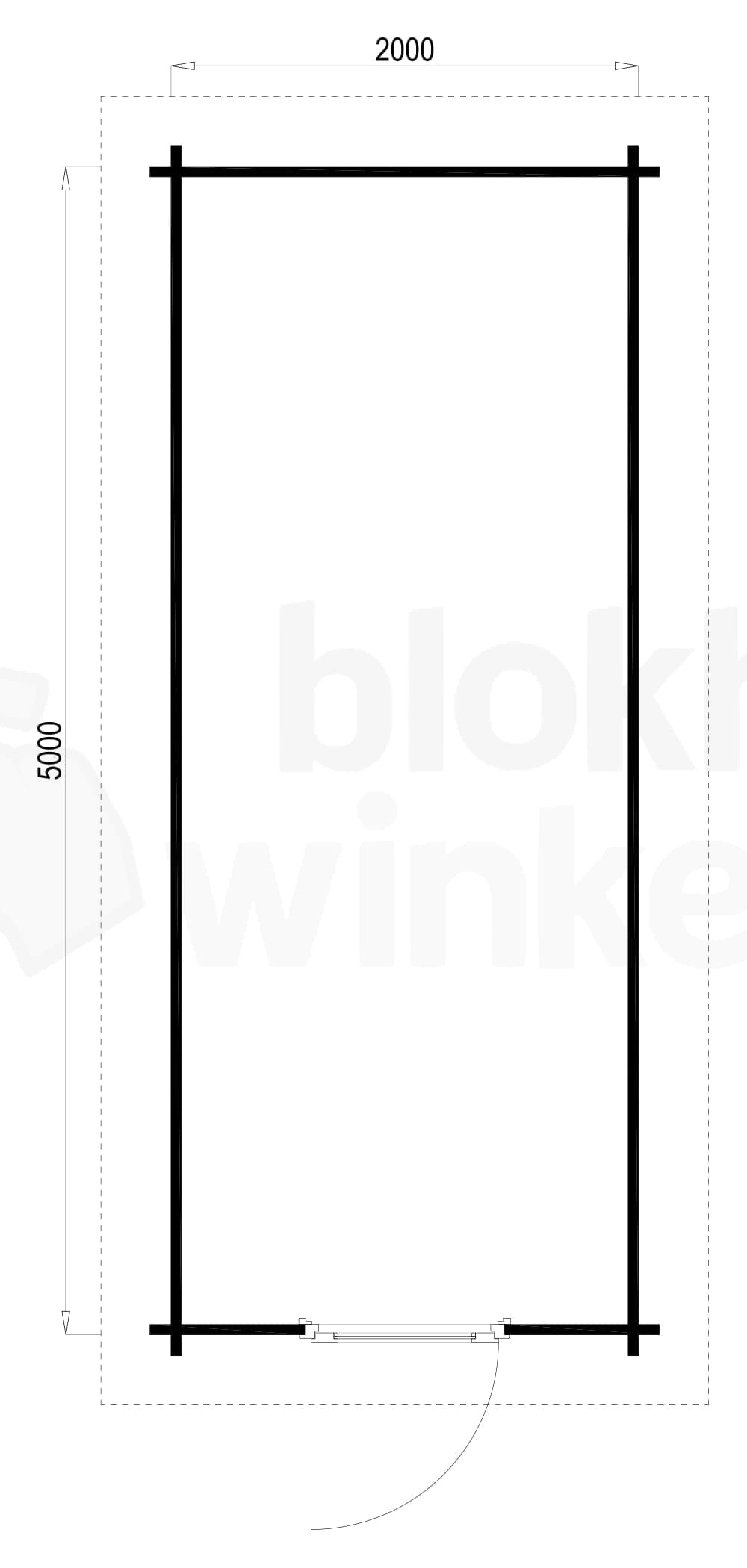 Plattegrond Hampshire 200x500 geïmpregneerd