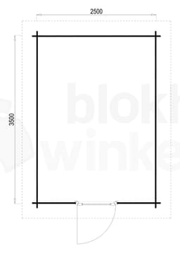 Plattegrond ProWood blokhut Hampshire 250x350