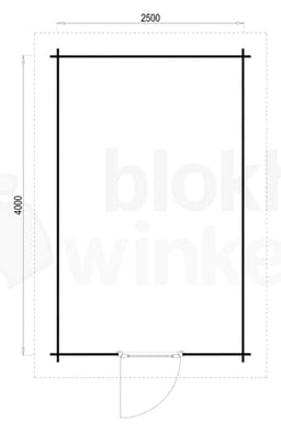 Plattegrond ProWood blokhut Hampshire 250x400 geïmpregneerd