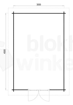Plattegrond ProWood blokhut Hampshire 300x450