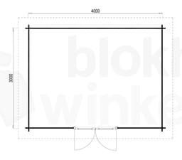 Plattegrond ProWood blokhut Hampshire 400x300