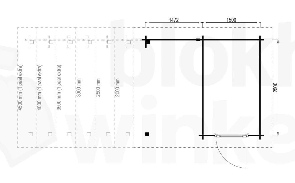 Plattegrond Hampshire Lounge 150x250 geïmpregneerd