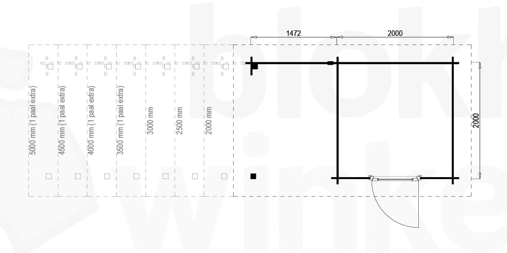 Plattegrond Hampshire Lounge 200x200 geïmpregneerd