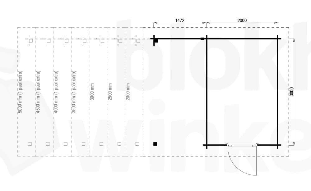 Plattegrond Hampshire Lounge 200x300 geïmpregneerd