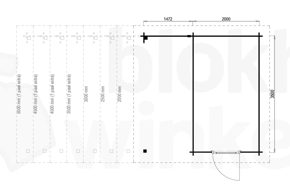 Plattegrond Hampshire Lounge 200x350 geïmpregneerd