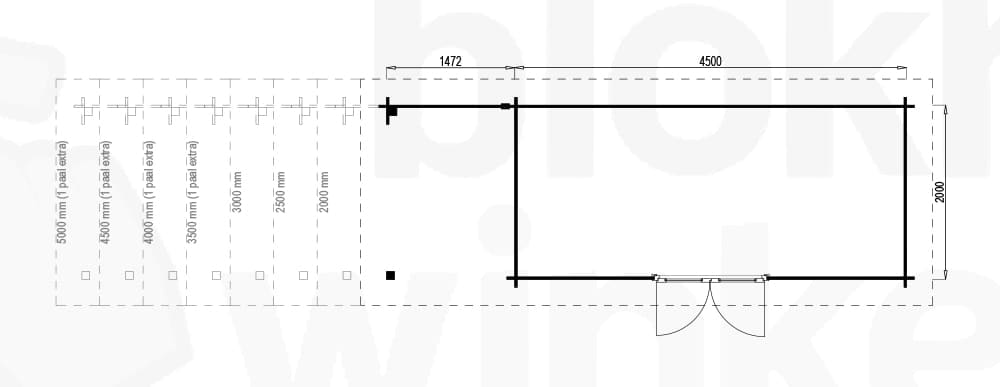 Plattegrond Hampshire Lounge 450x200 geïmpregneerd