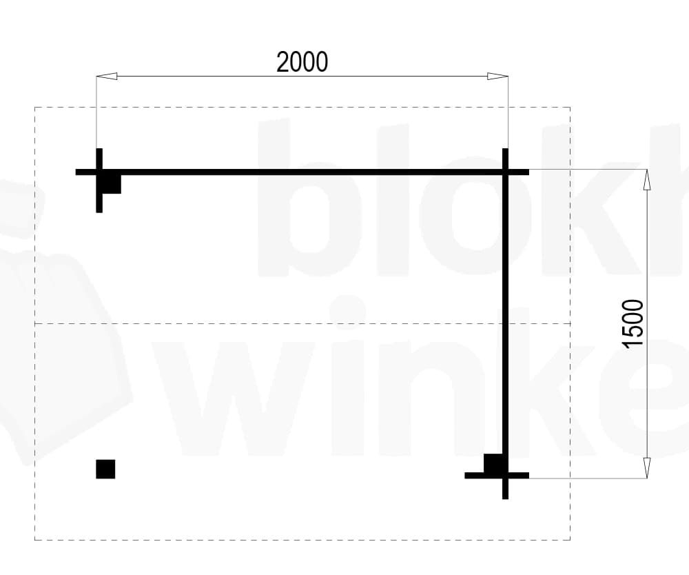 Plattegrond Prowood Veranda Amersfoort 200x150 geïmpregneerd