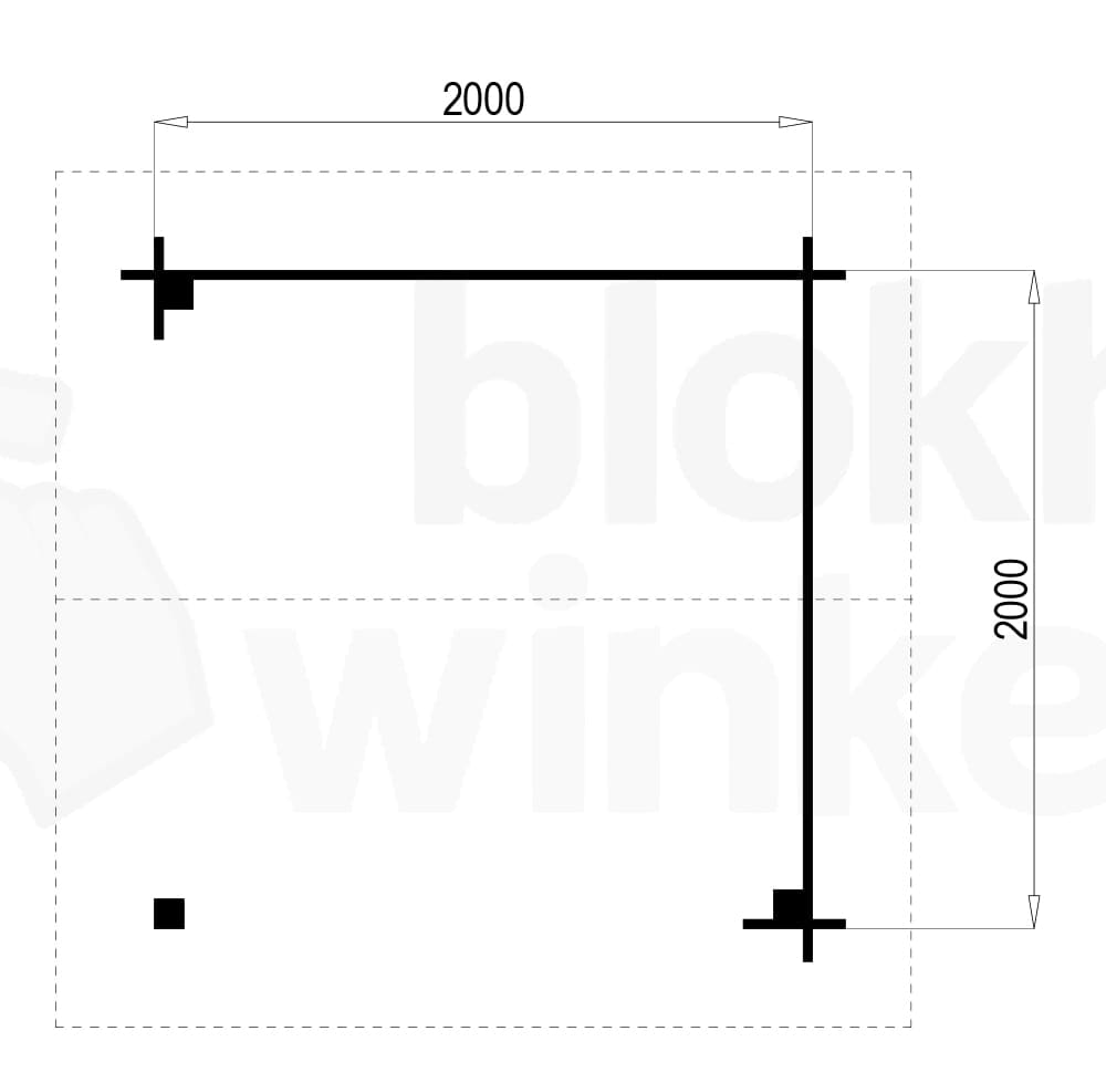 Plattegrond Prowood Veranda Amersfoort 200x200 geïmpregneerd