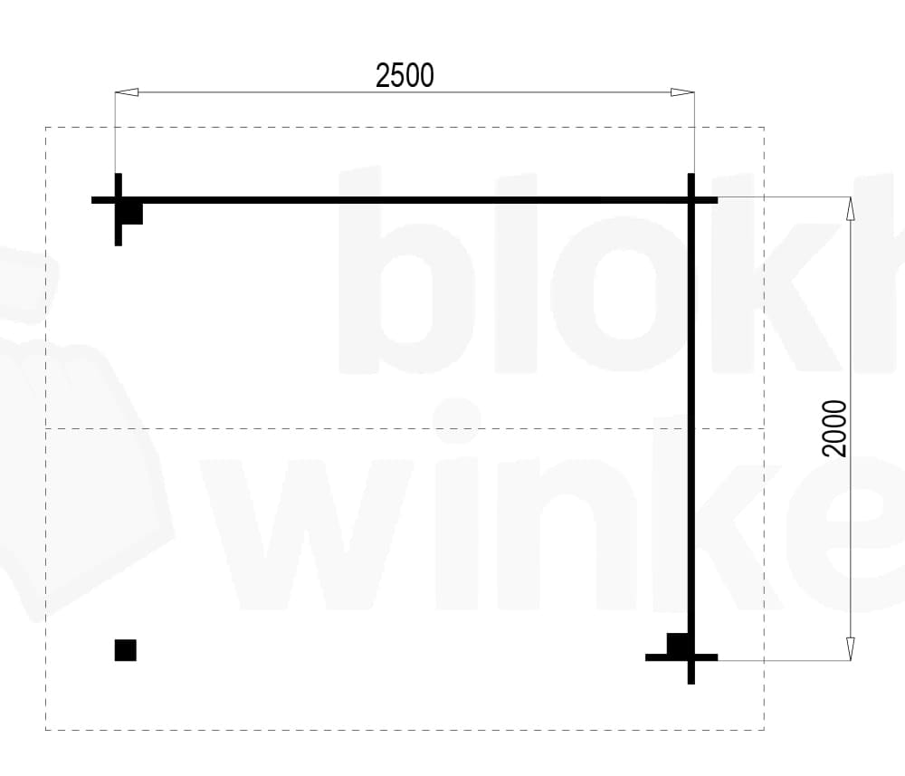 Plattegrond Prowood Veranda Amersfoort 250x200 geïmpregneerd