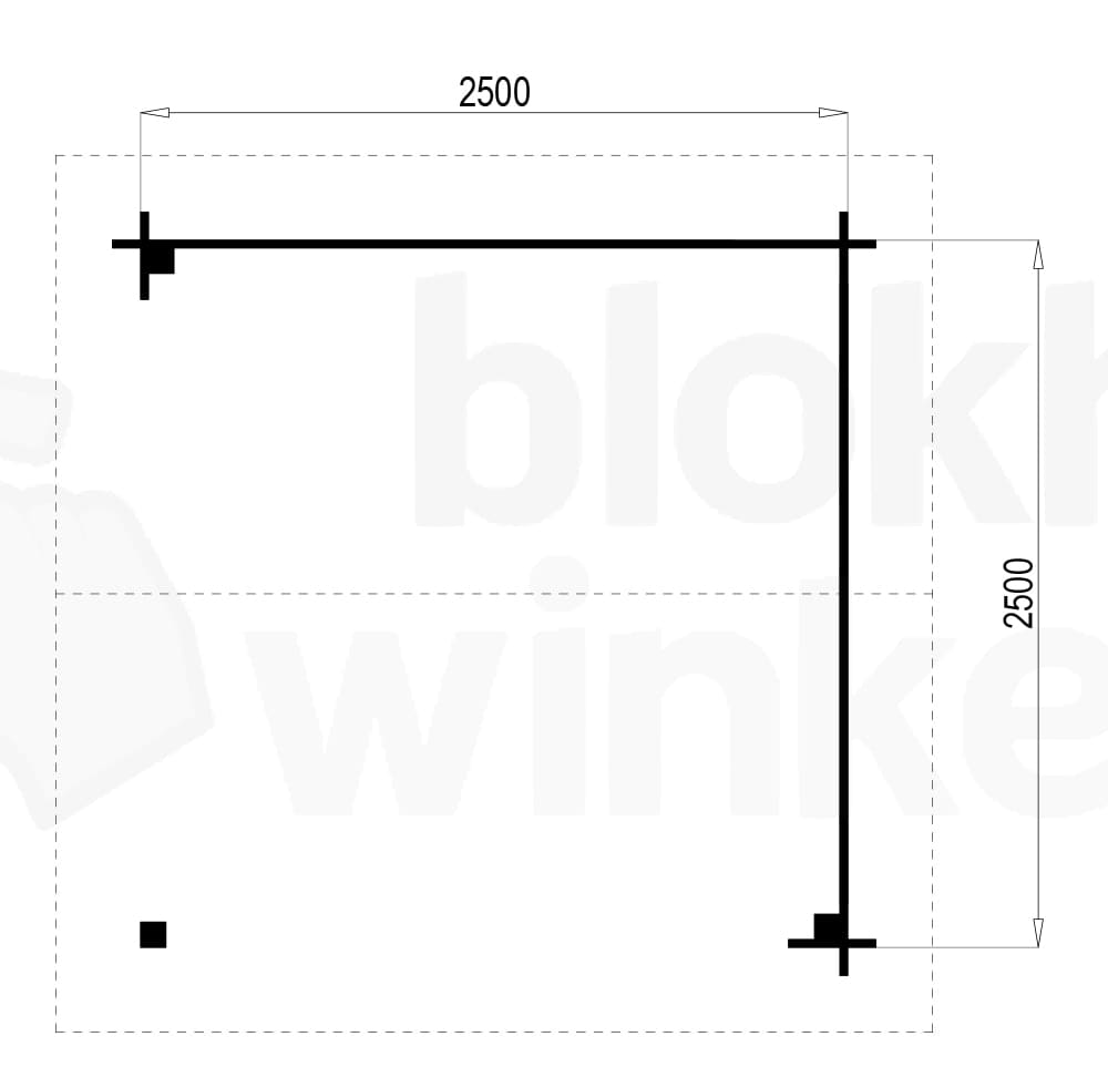 Plattegrond Prowood Veranda Amersfoort 250x250 geïmpregneerd