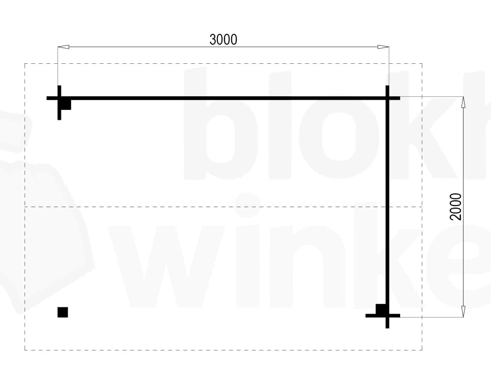 Plattegrond Prowood Veranda Amersfoort 300x200 geïmpregneerd