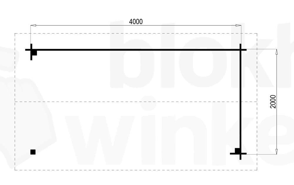 Plattegrond Prowood Veranda Amersfoort 400x200 geïmpregneerd