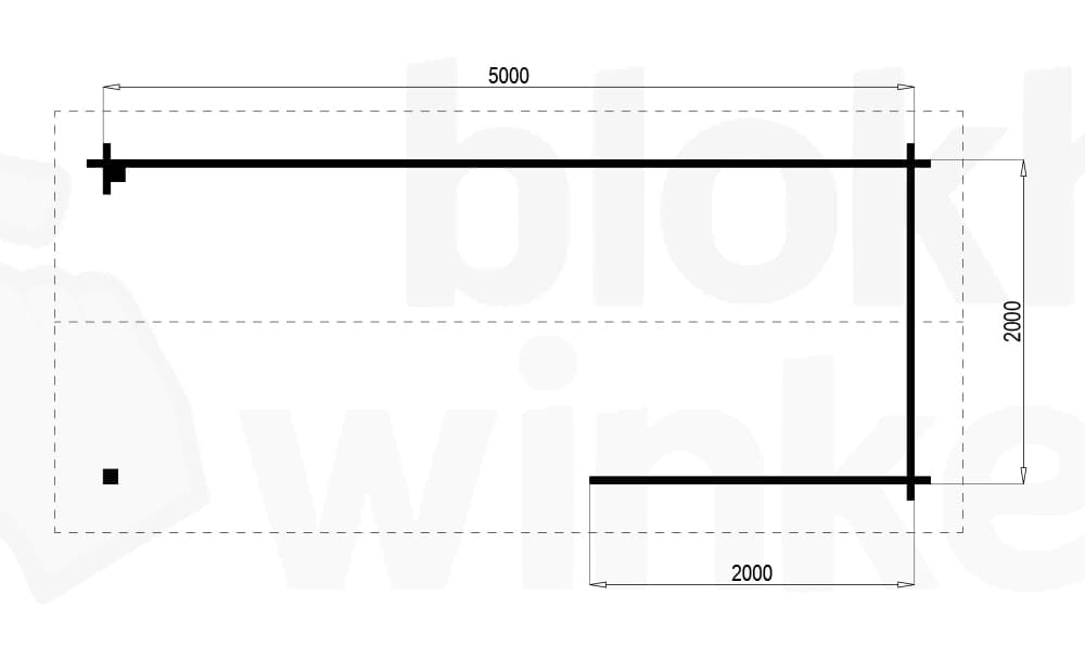Plattegrond Prowood Veranda Amersfoort 500x200 geïmpregneerd