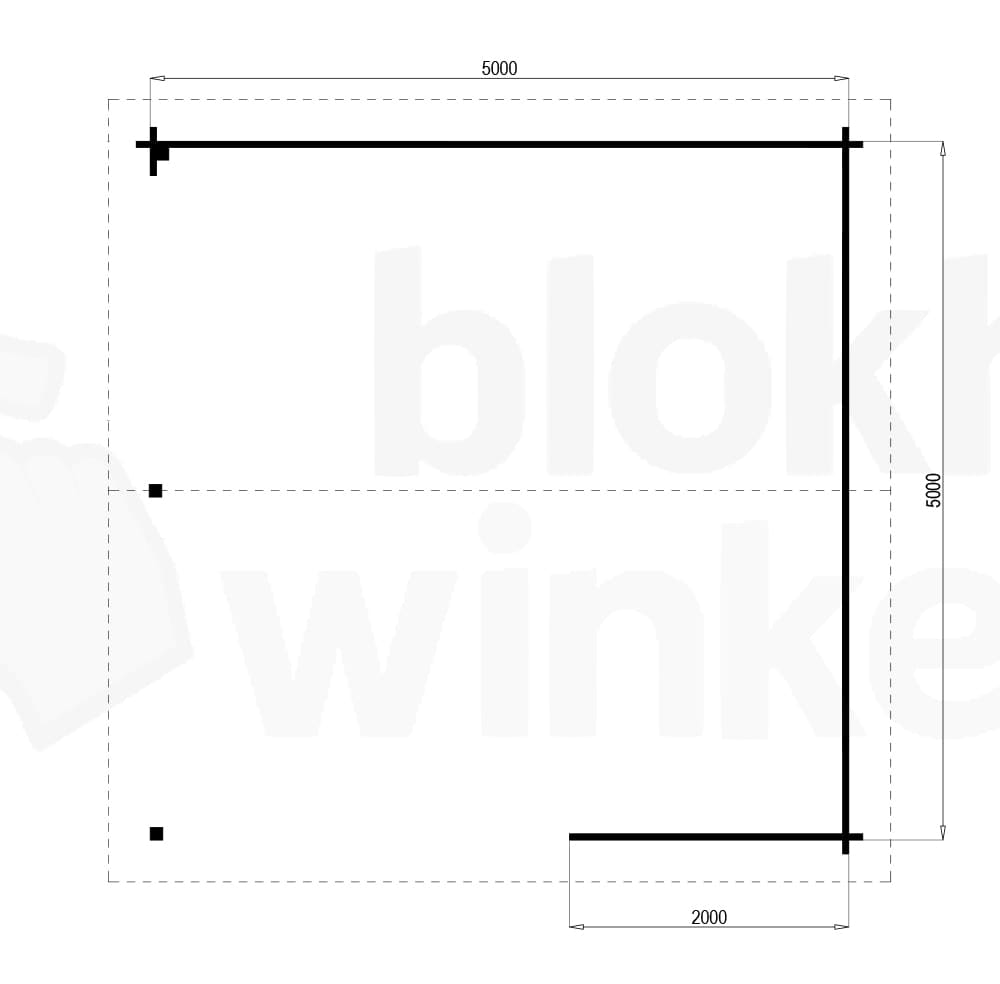 Plattegrond Prowood Veranda Amersfoort 500x500 geïmpregneerd