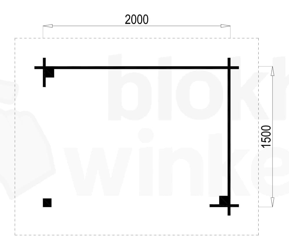 Plattegrond Prowood veranda zwolle 200x150 geïmpregneerd