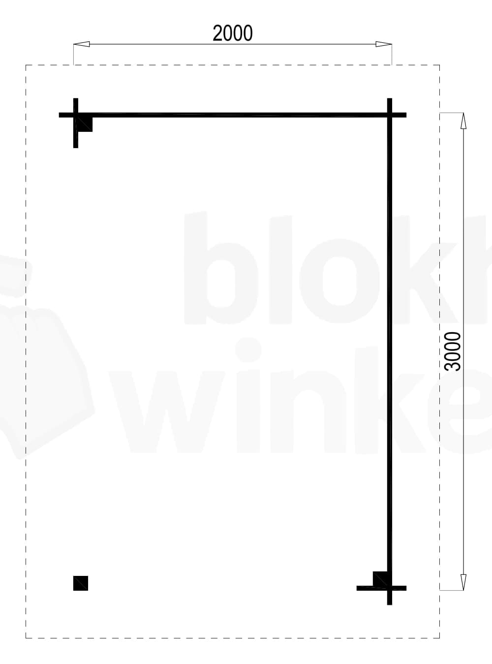 Plattegrond Prowood veranda zwolle 200x300 geïmpregneerd